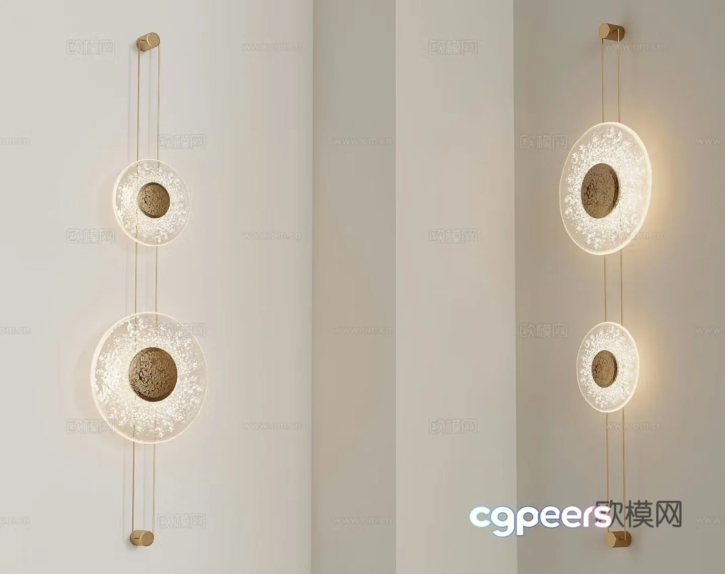 Light luxury wall lamp 3D model