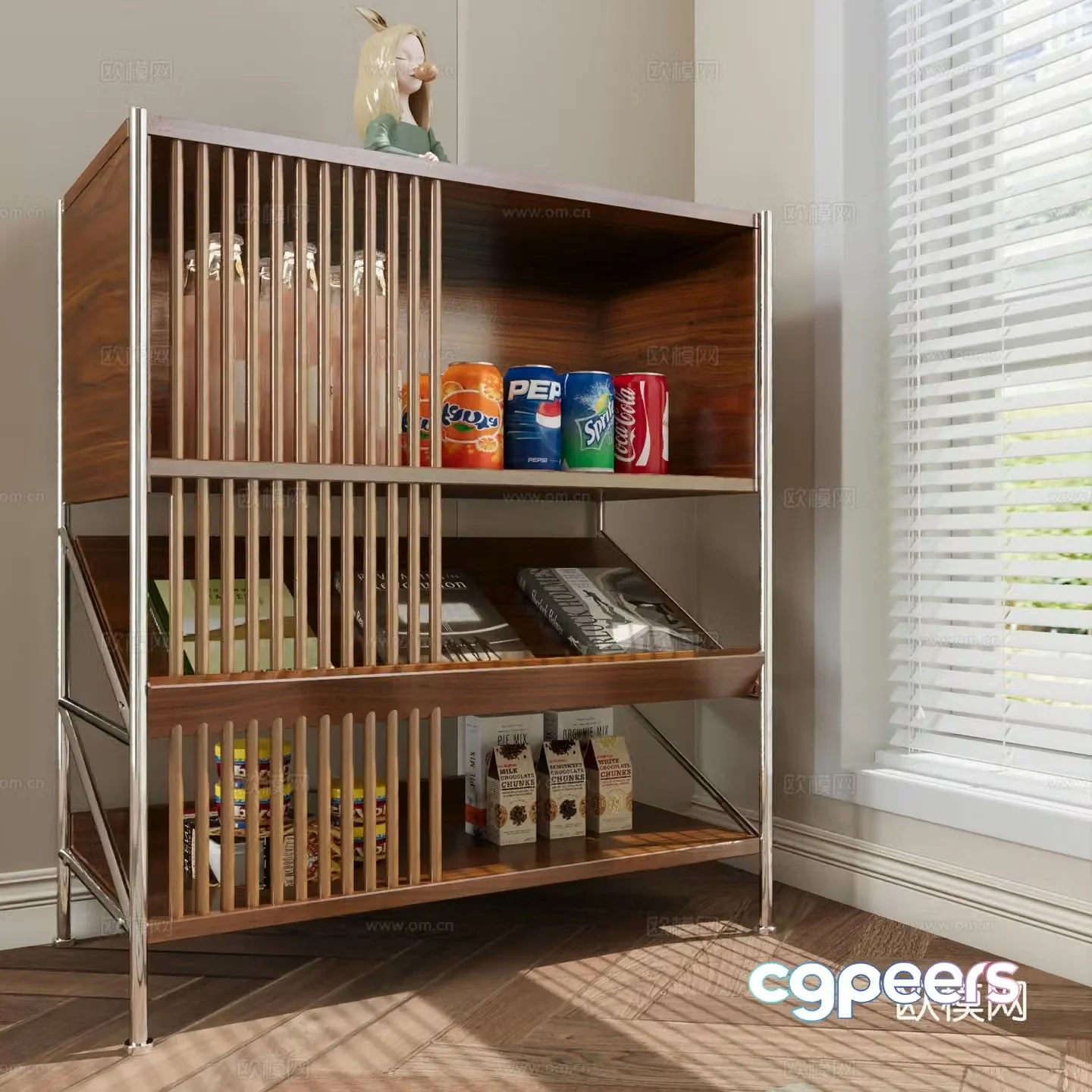 Medieval style sideboard 3d model