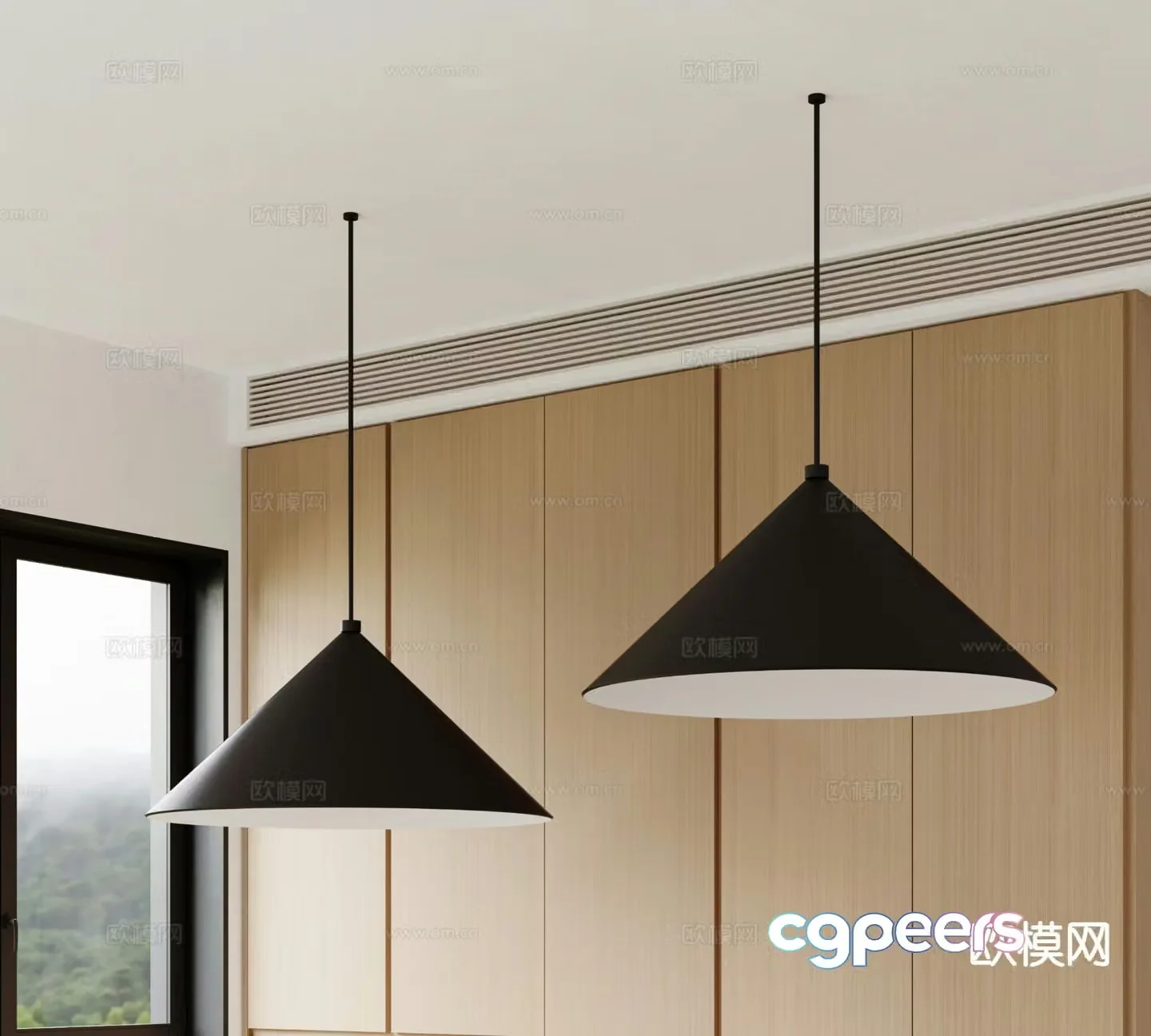 Minimalist chandelier 3d model