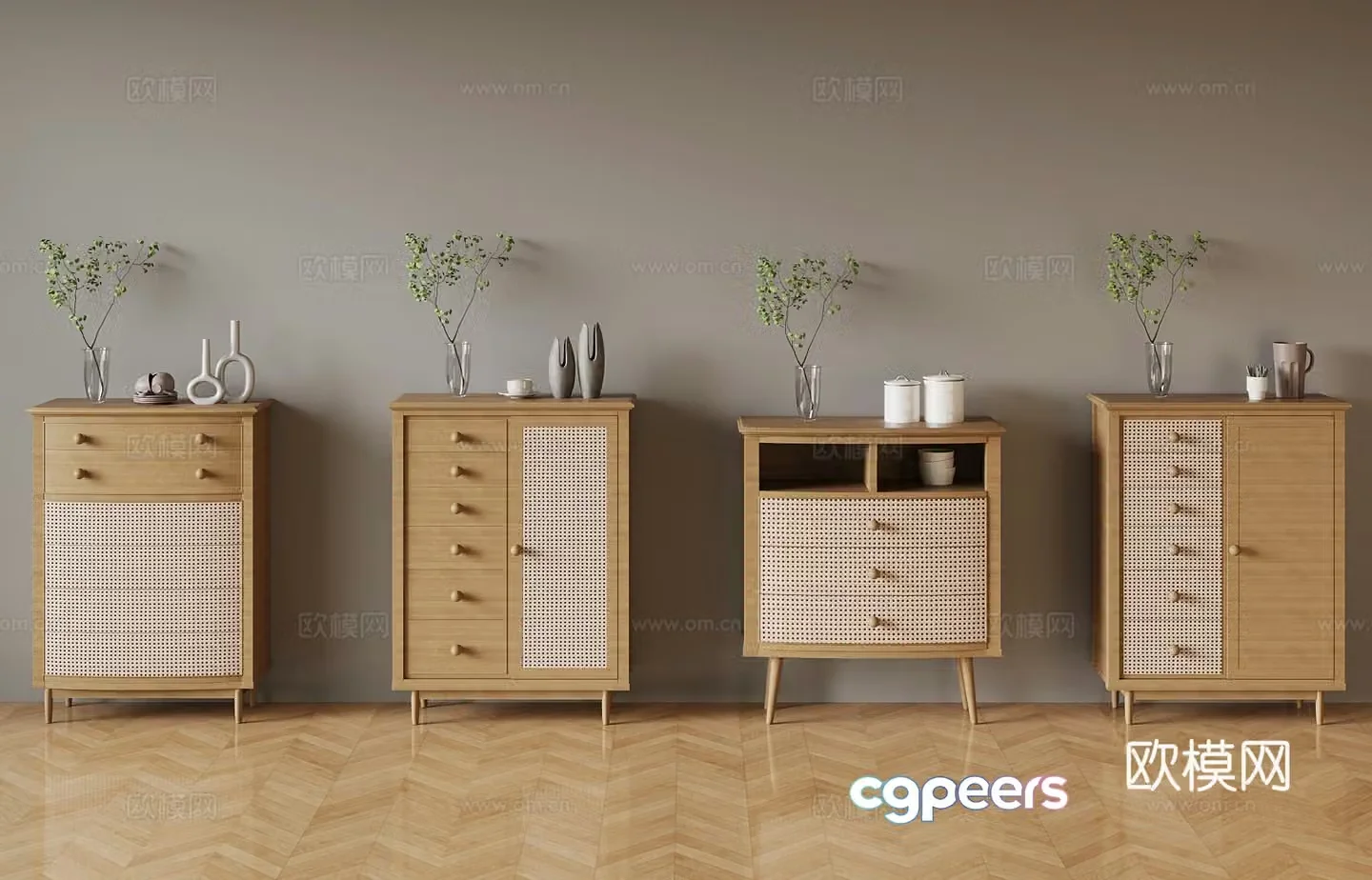 01 Wasabi Wind Warehouse Side Cabinet 3D Model