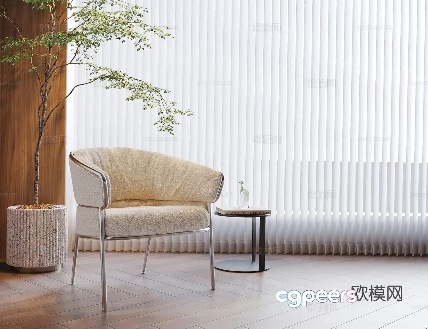 Modern chair leisure chair 3d model