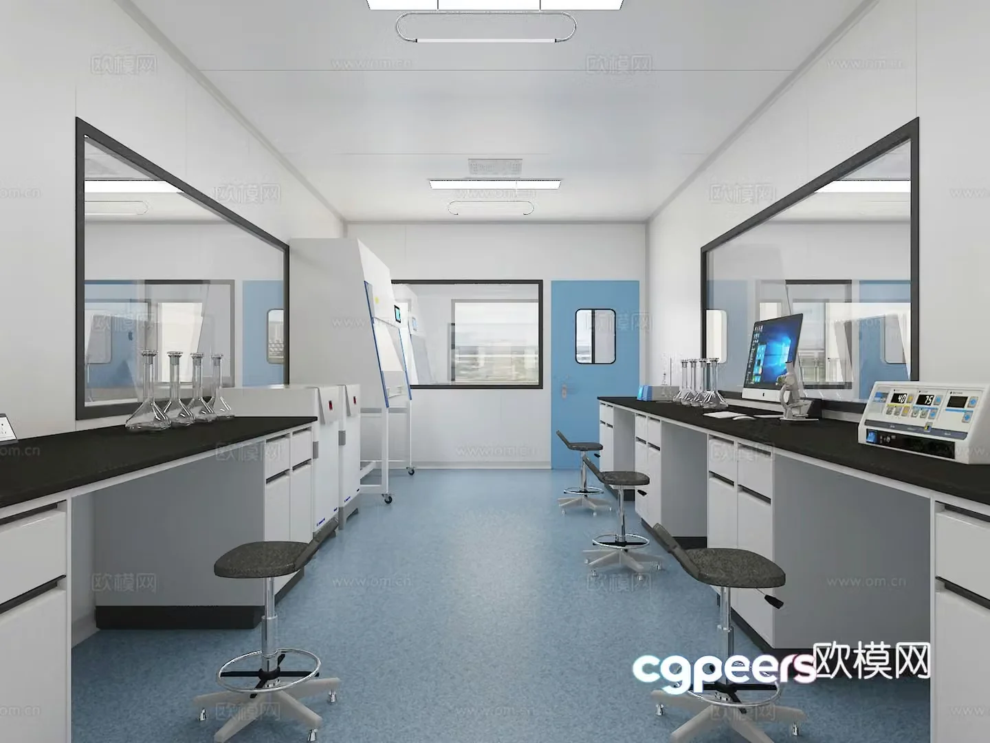 Modern laboratory 3d model
