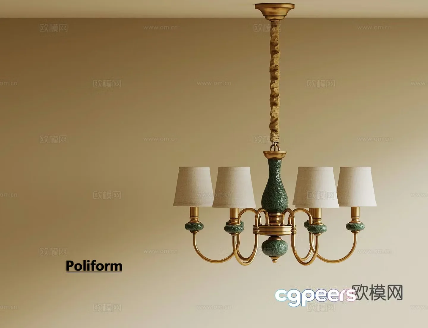 010 Chandelier French Chandelier 3D Model