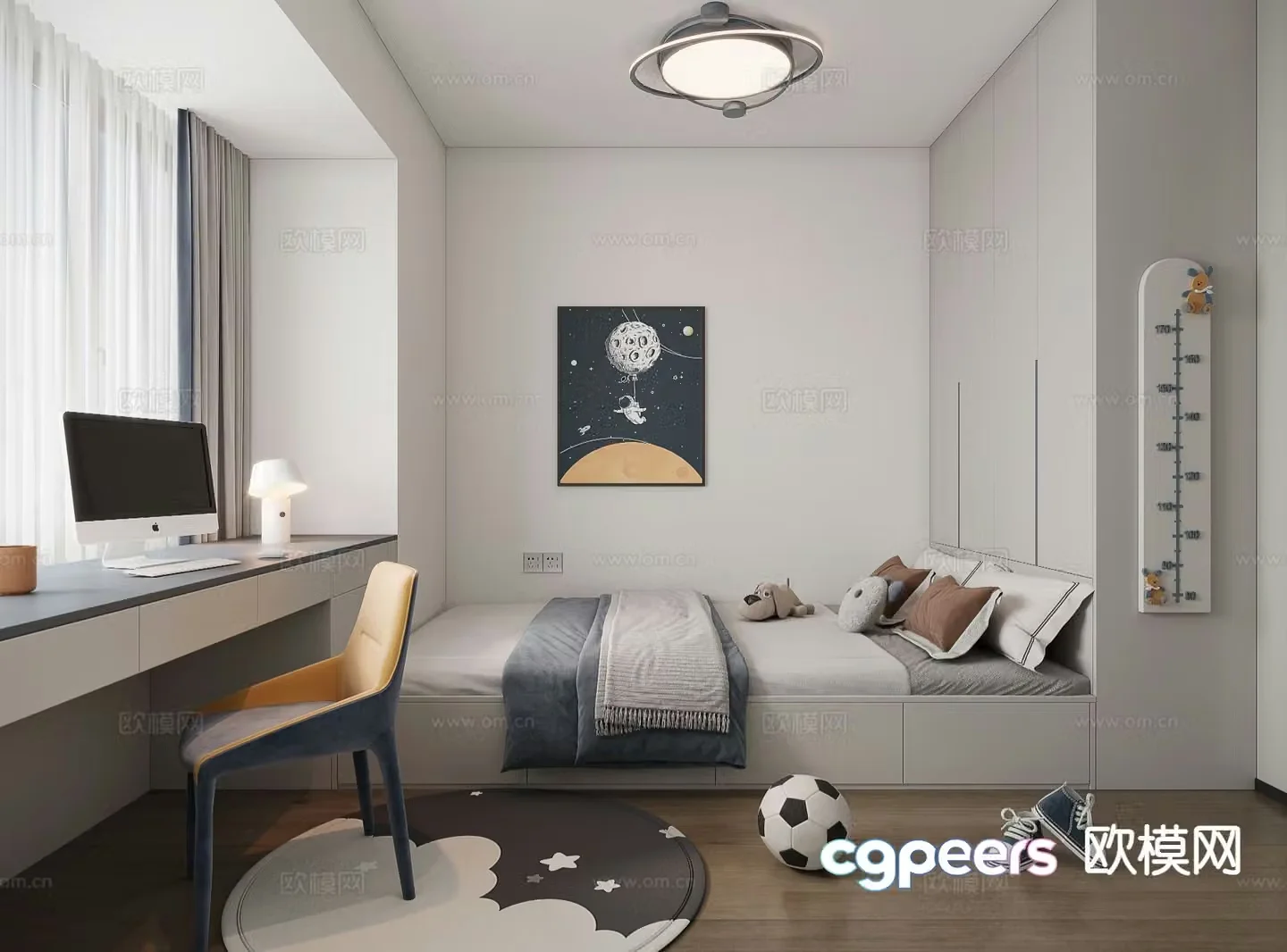 Minimalist boy’s room child’s room tatami bedroom 3D model