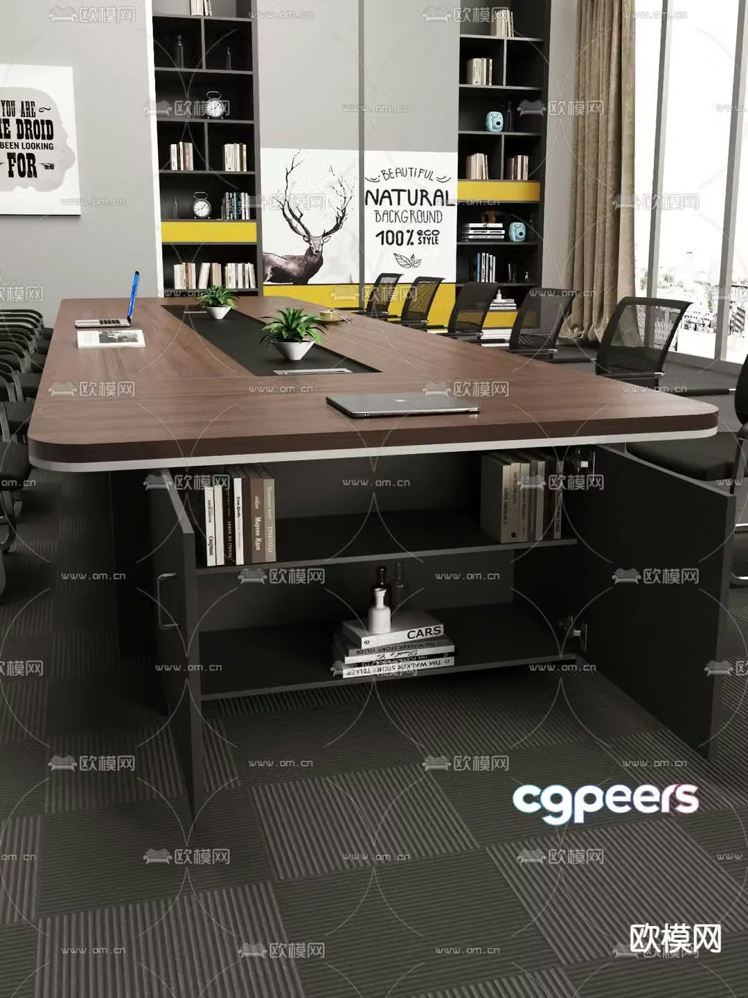 Modern table conference table 3d model