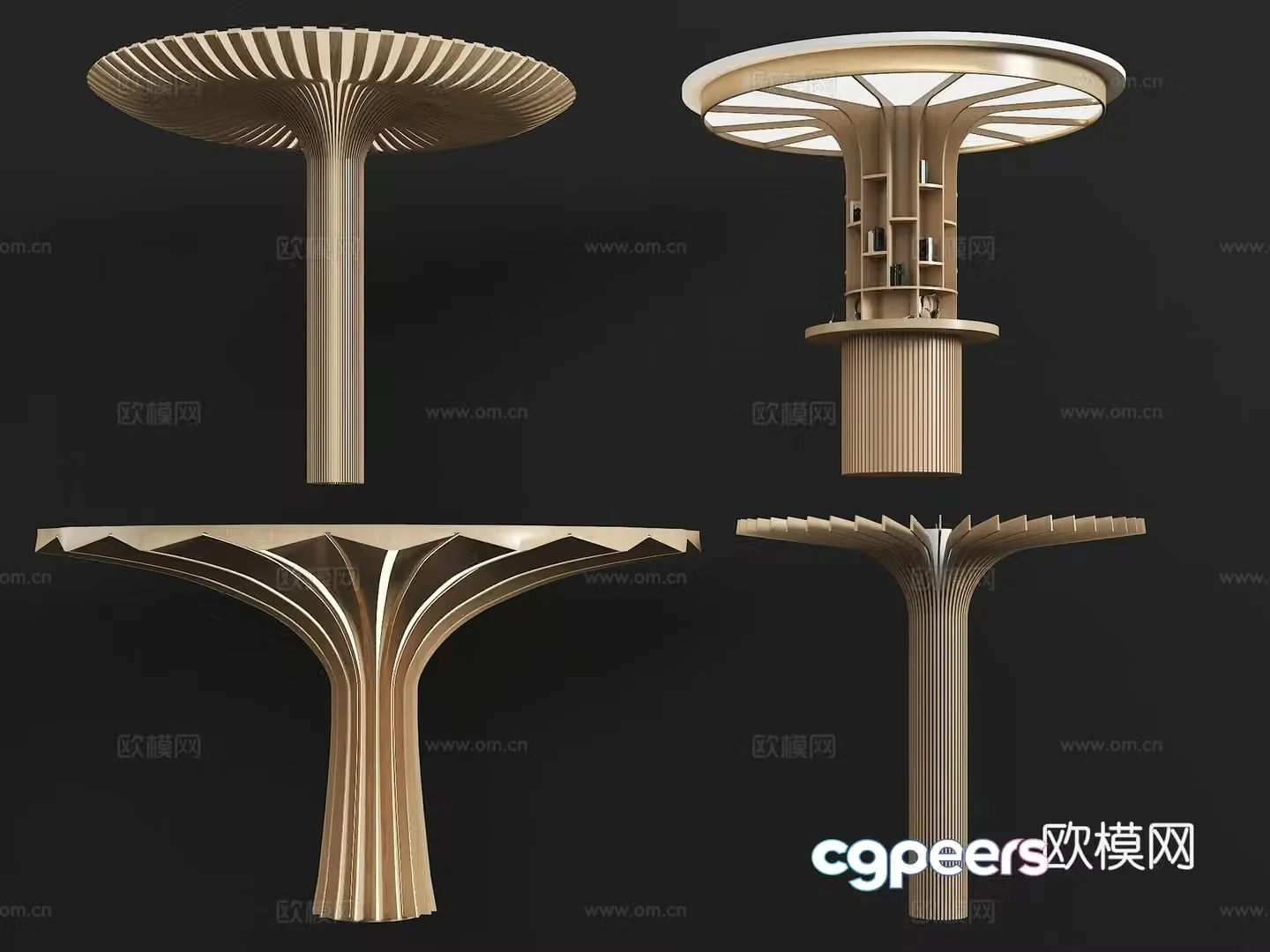 Interior Decoration Column Creative Column Grille Column Wooden Column Indoor Column Creative Package 3D Model