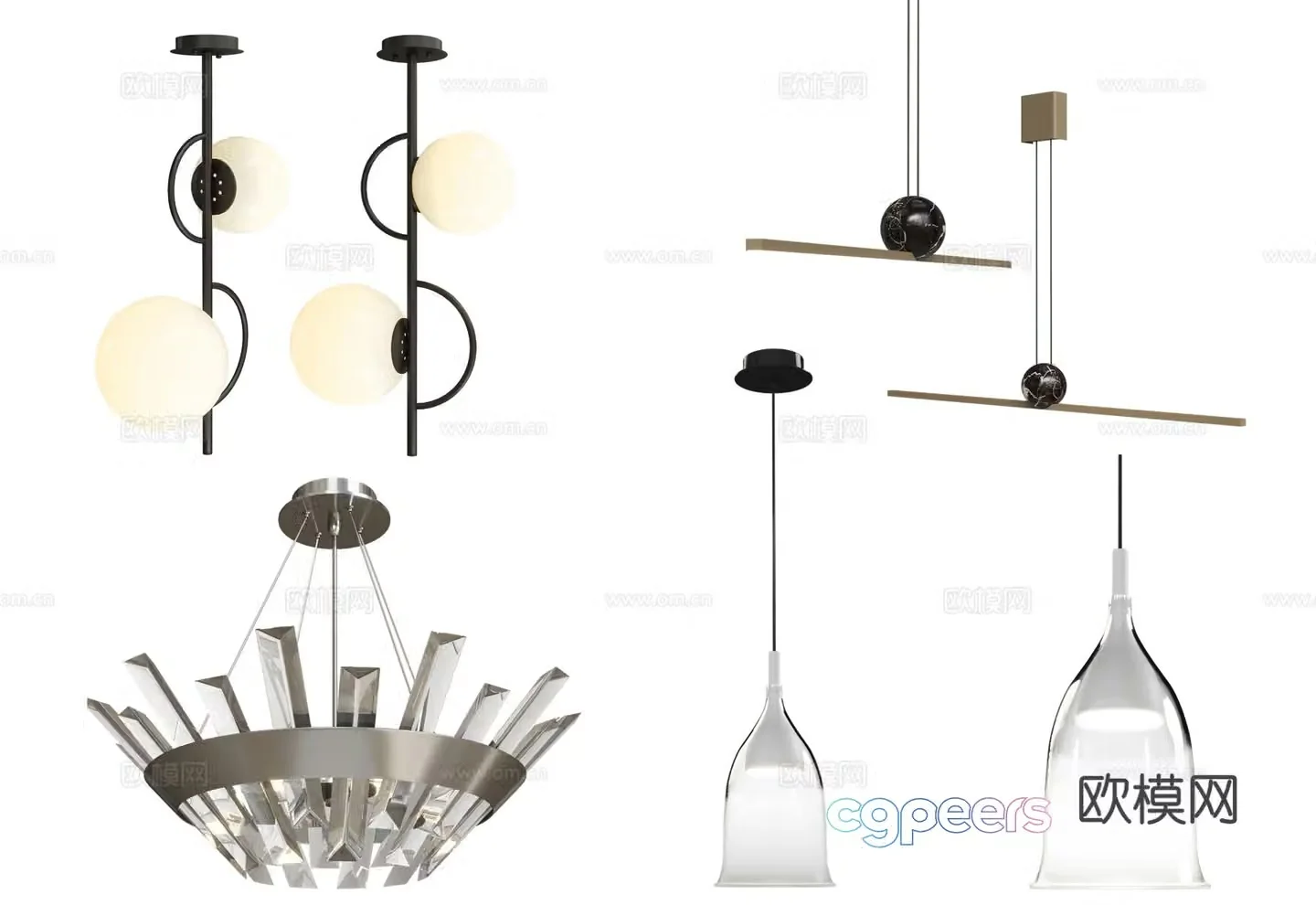 Creative chandelier art chandelier 3d model