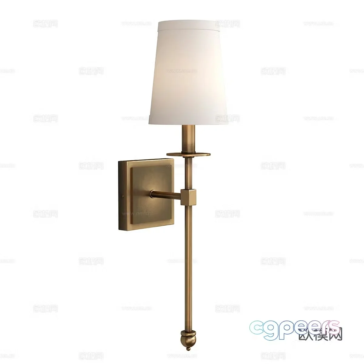 American simple wall light 3D model