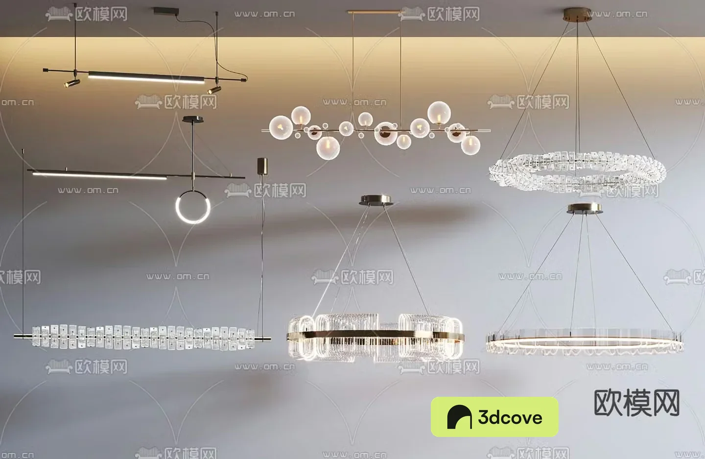 Long chandelier hall chandelier