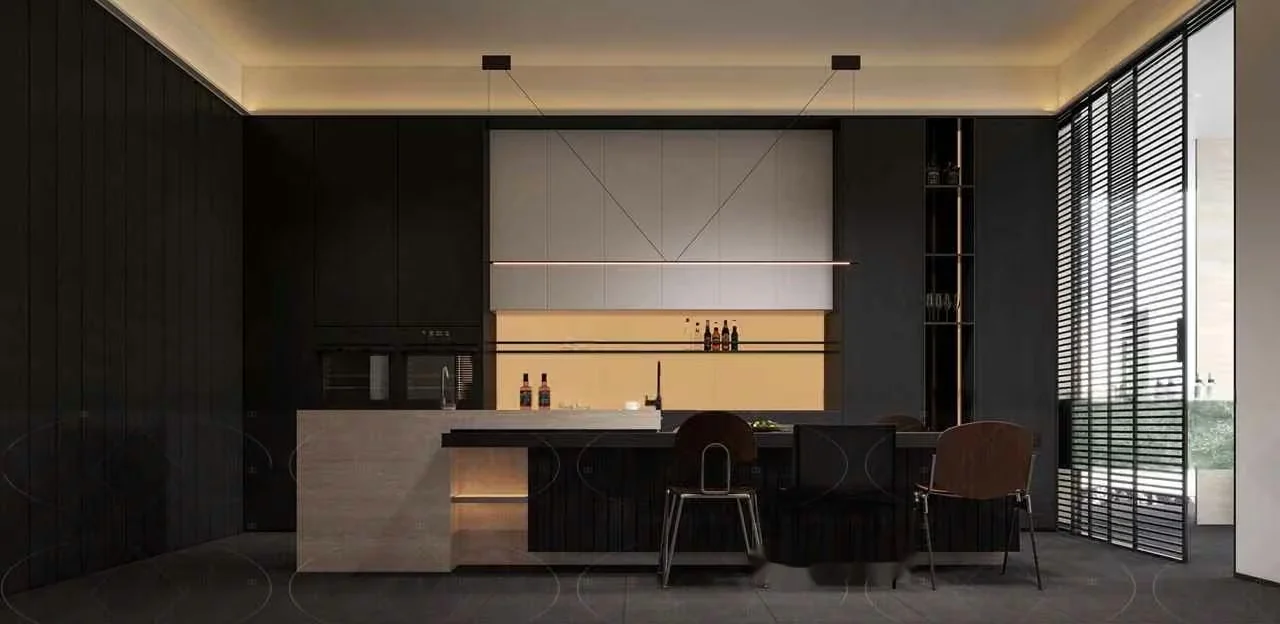 Modern Kitchen 3D Model – 8682 – CORONA Render