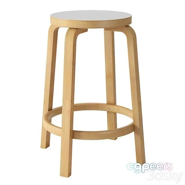 3ds Max Free – Aalto USA Artek Alvar Aalto Counter Stool 64