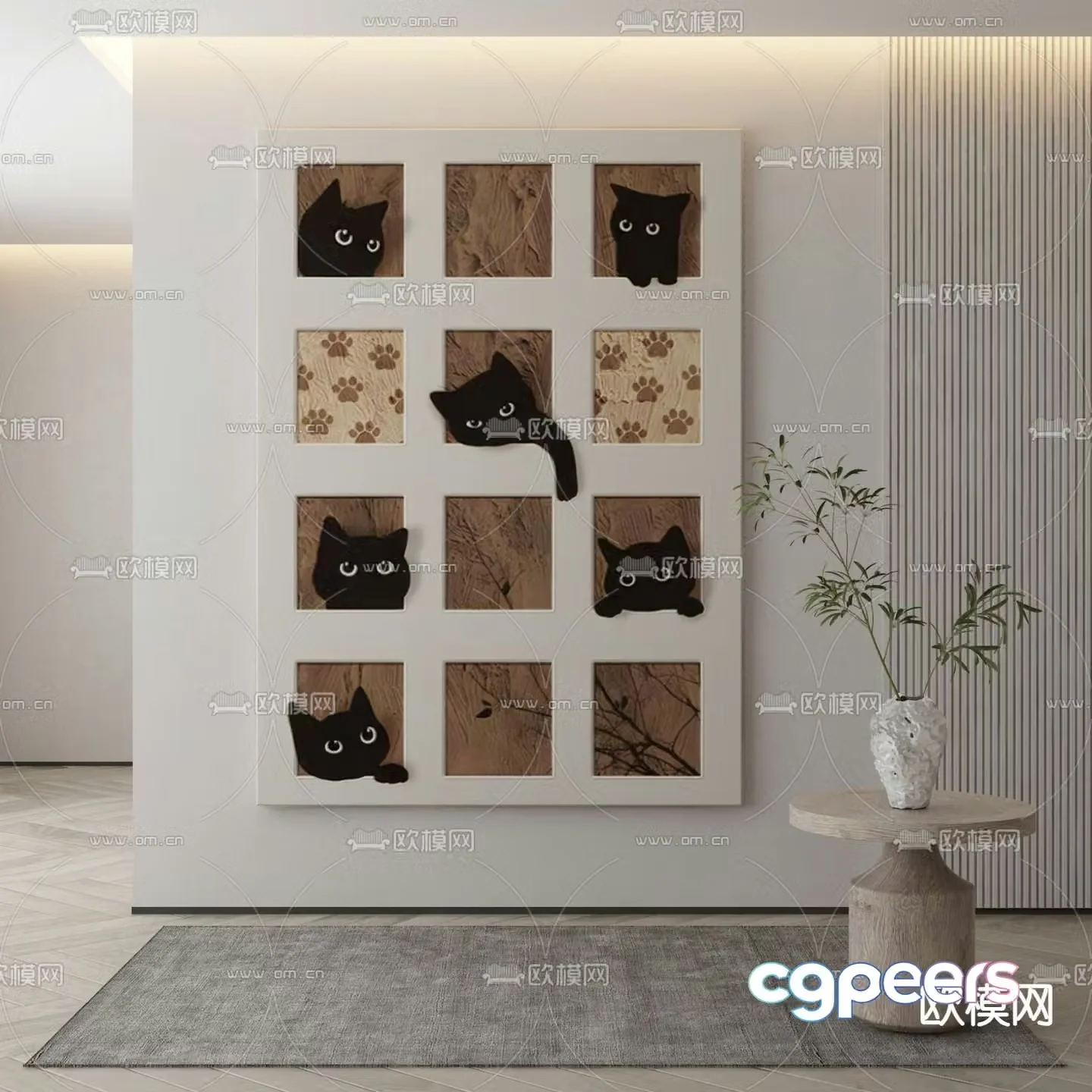 Decorative painting Animal painting Decorative painting 3d model