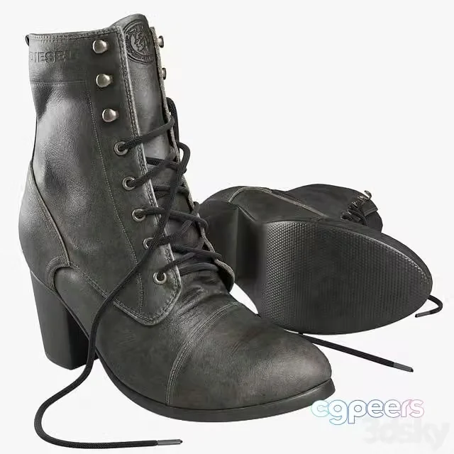 3ds Max Free – Female boots Diesel