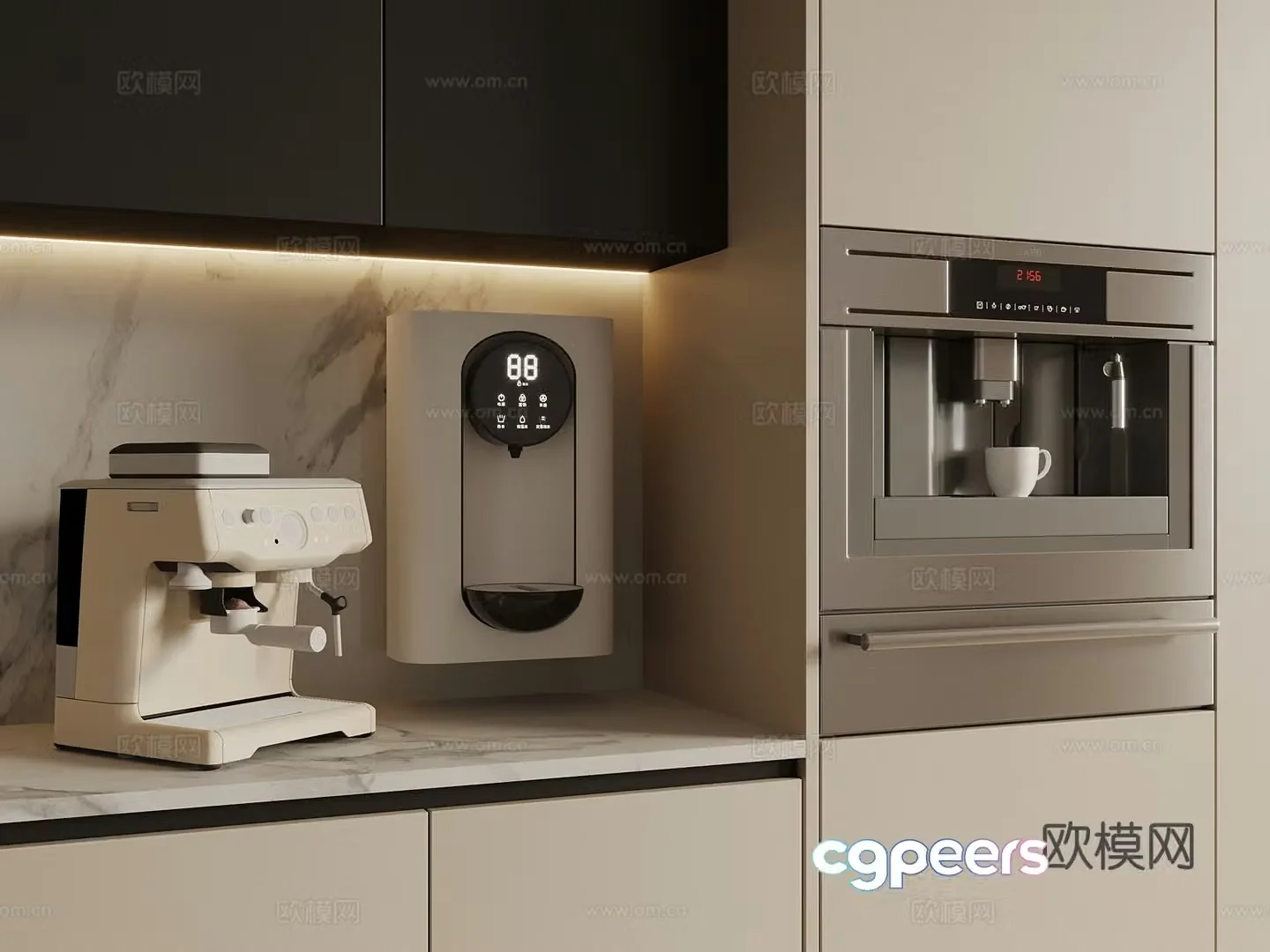 Modern Direct Drinking Machine Water Dispenser Pipeline Machine Water Purifier Coffee Machine 3D Model