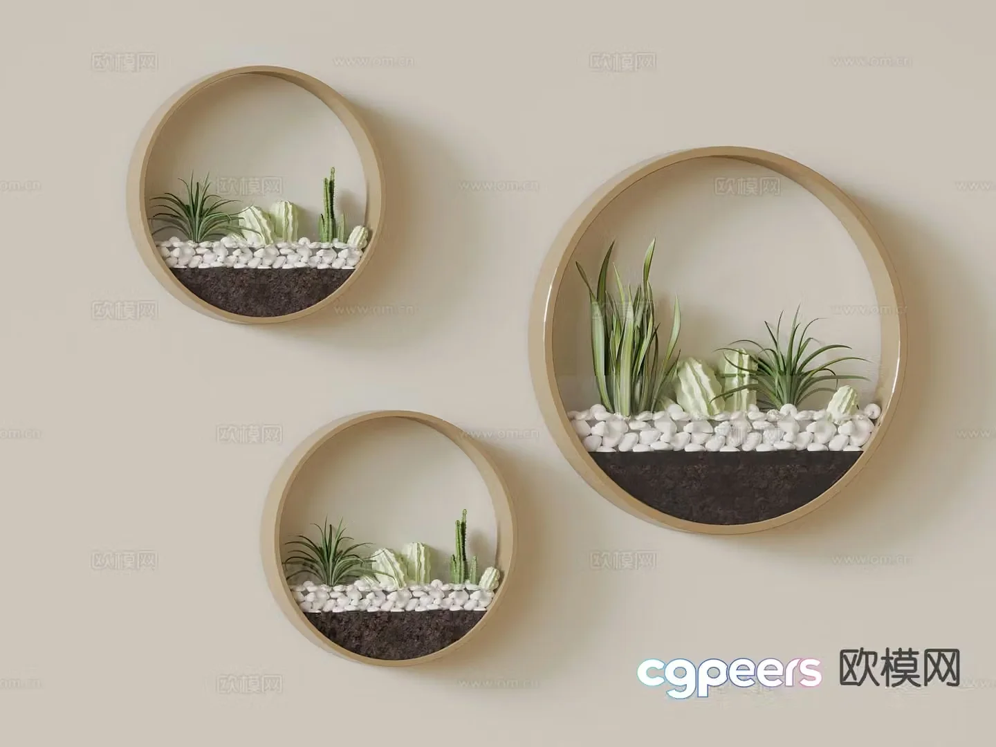 Plant wall decoration hanging decoration 3d model