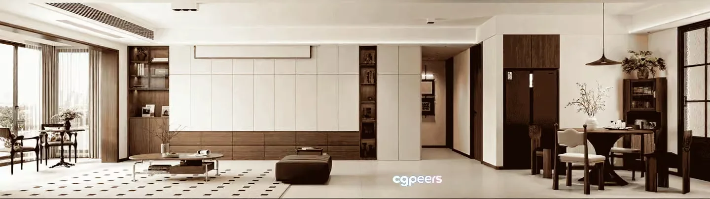 Modern Living Room 3D Model – 18293 – VRAY Render