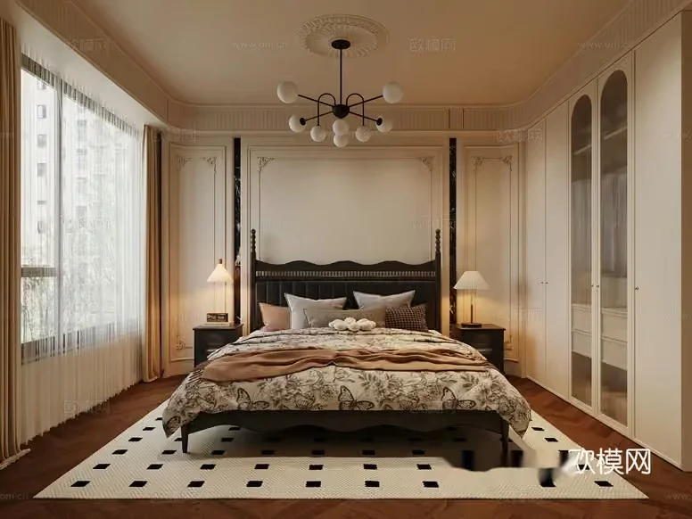 Cozy Bedroom 3D Model – 21390 – VRAY Render