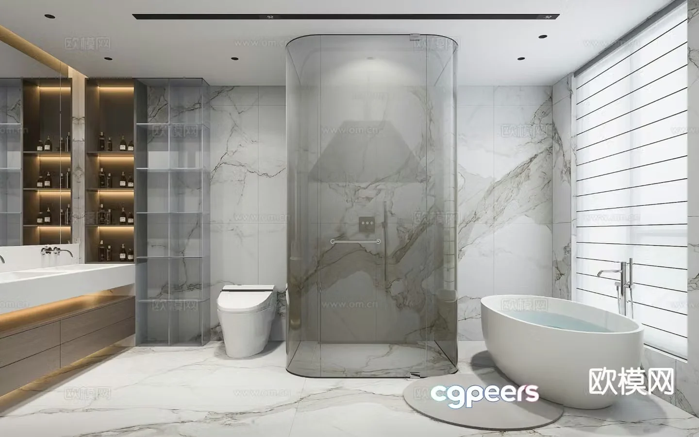 Modern bathroom bathroom 3d model