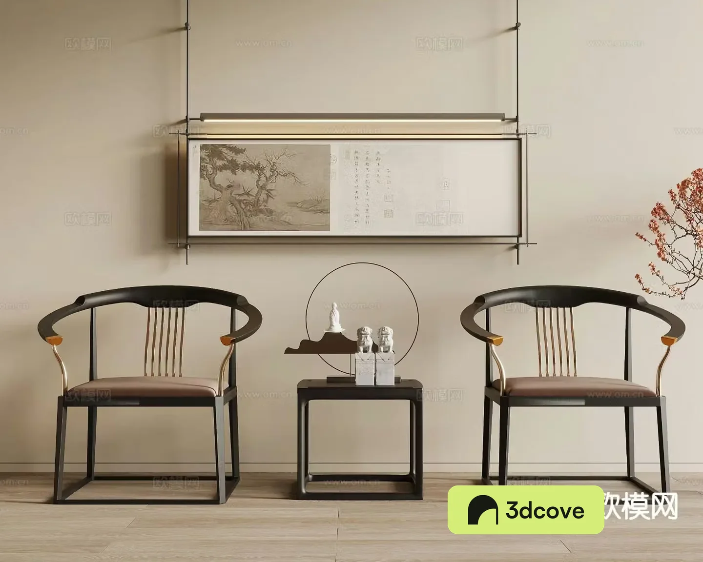 New Chinese style single chair armchair