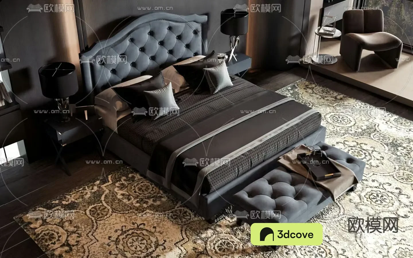 American double bed