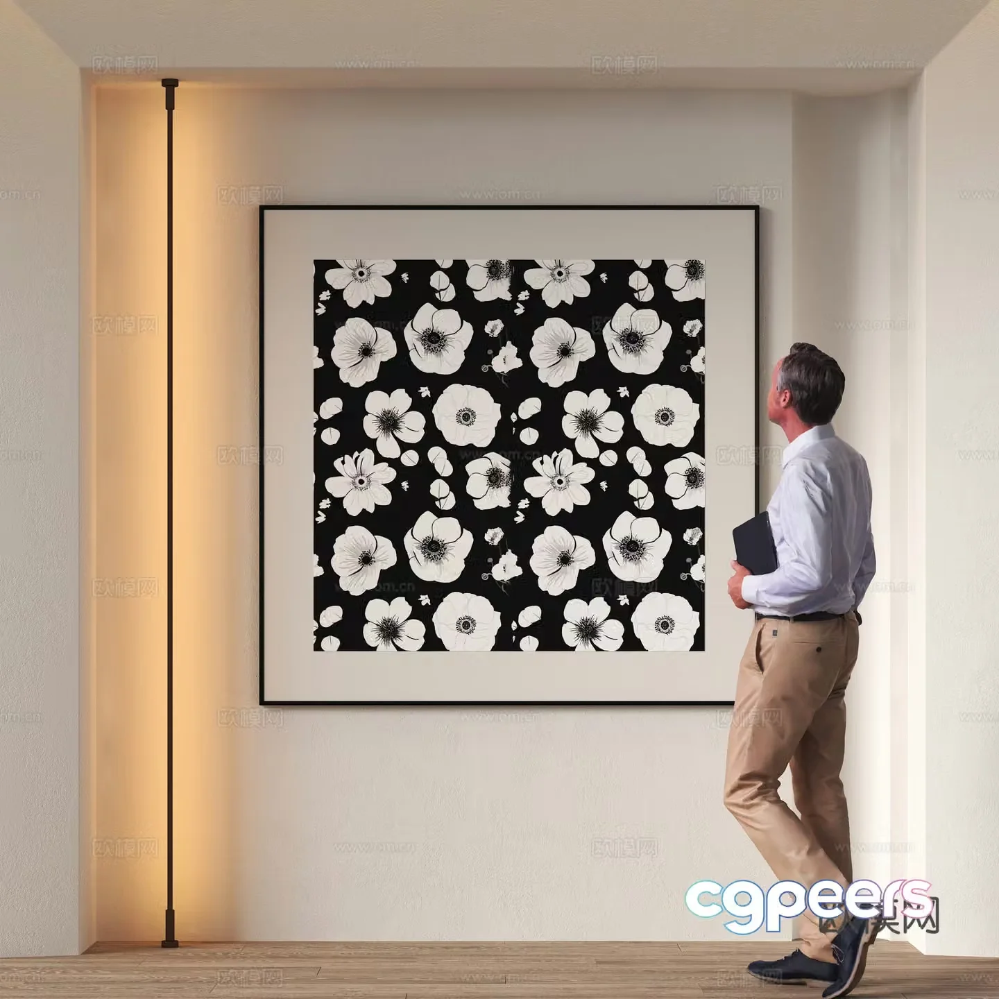 Modern decorative hanging painting 3d model