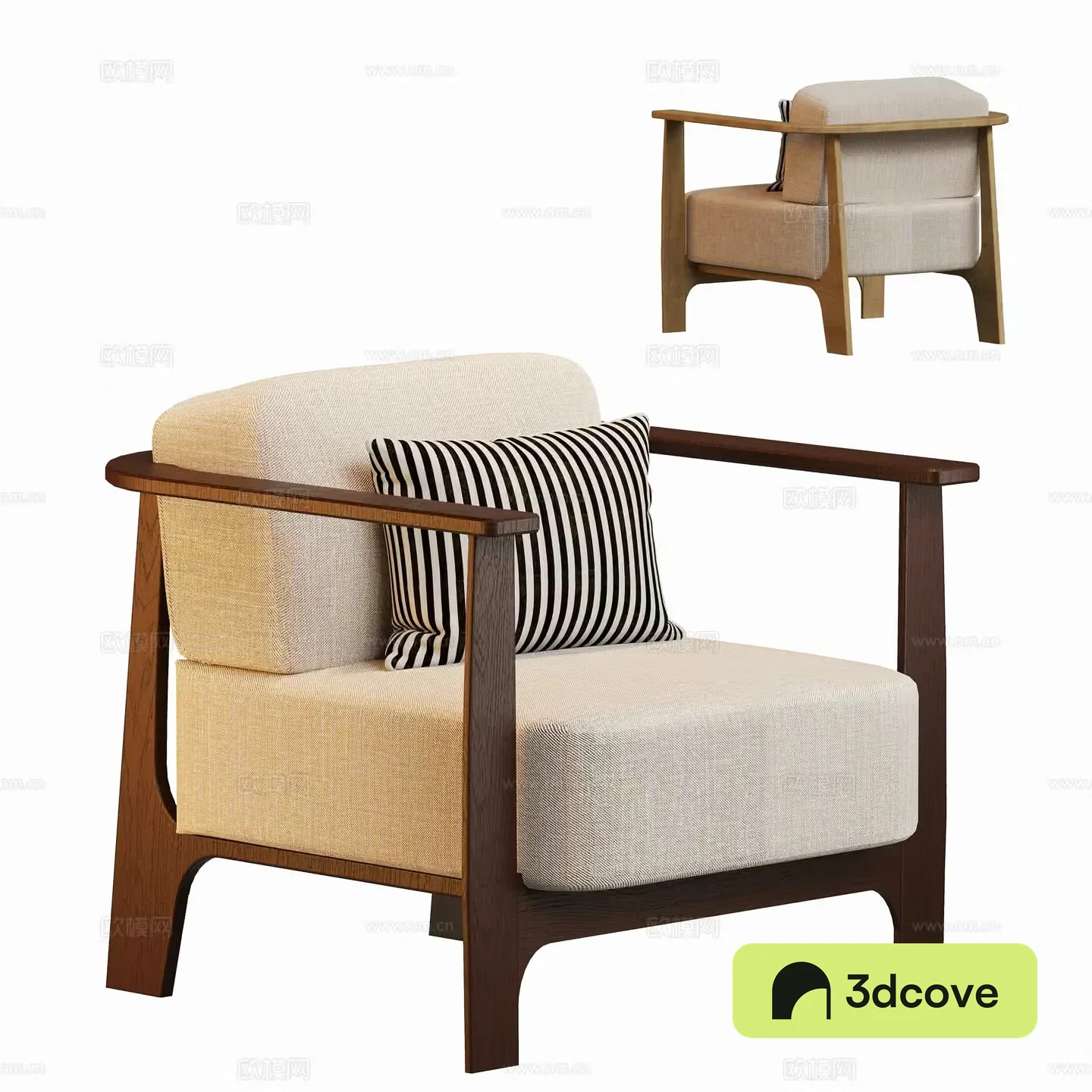 Modern log leisure chair sofa chair