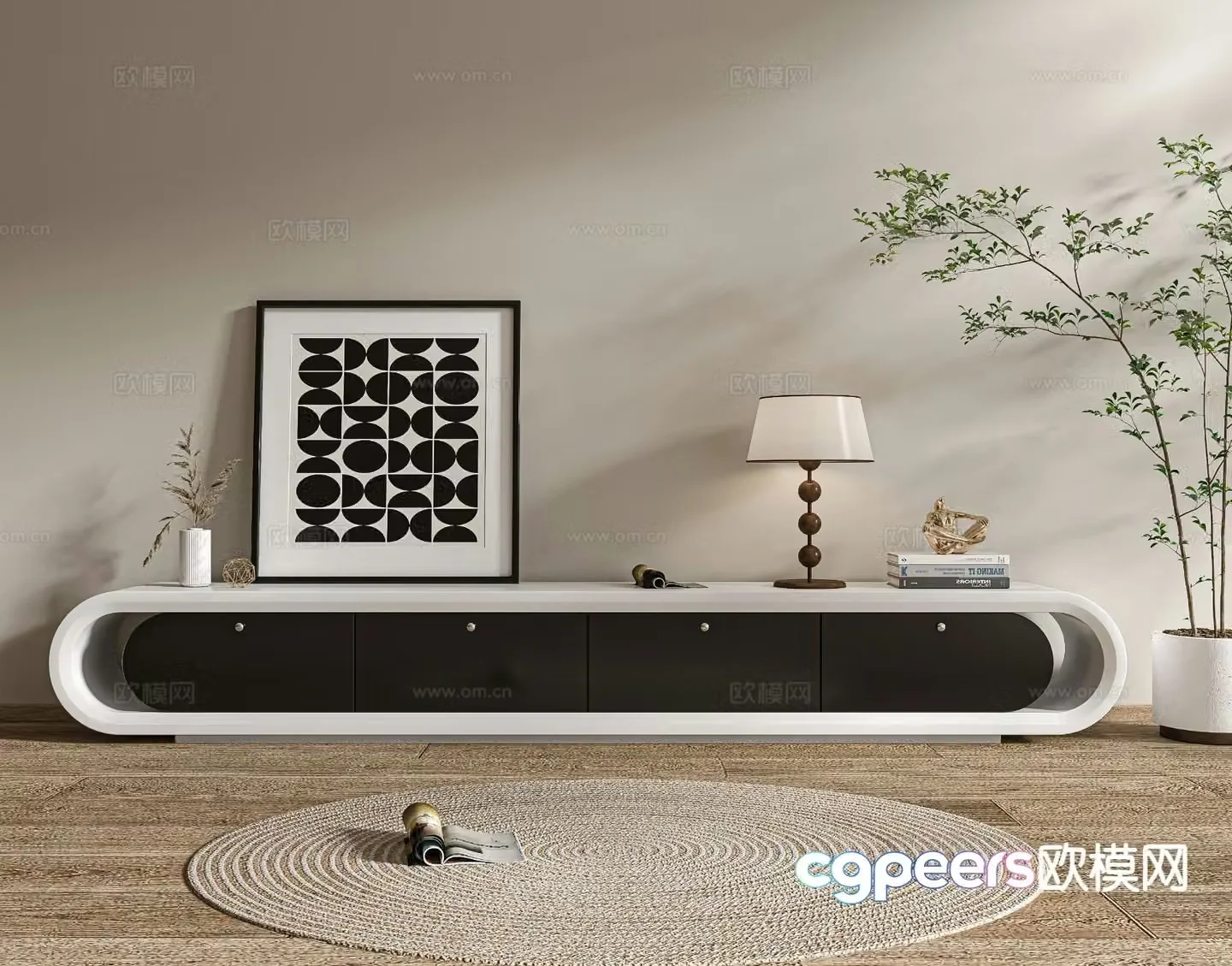 Modern TV cabinet 3d model