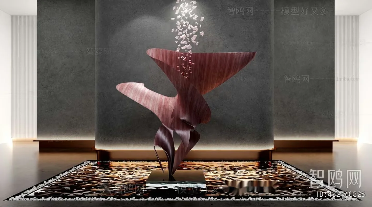 A Decorative Metal Sculpture 3D Model – 19836 – VRAY Render