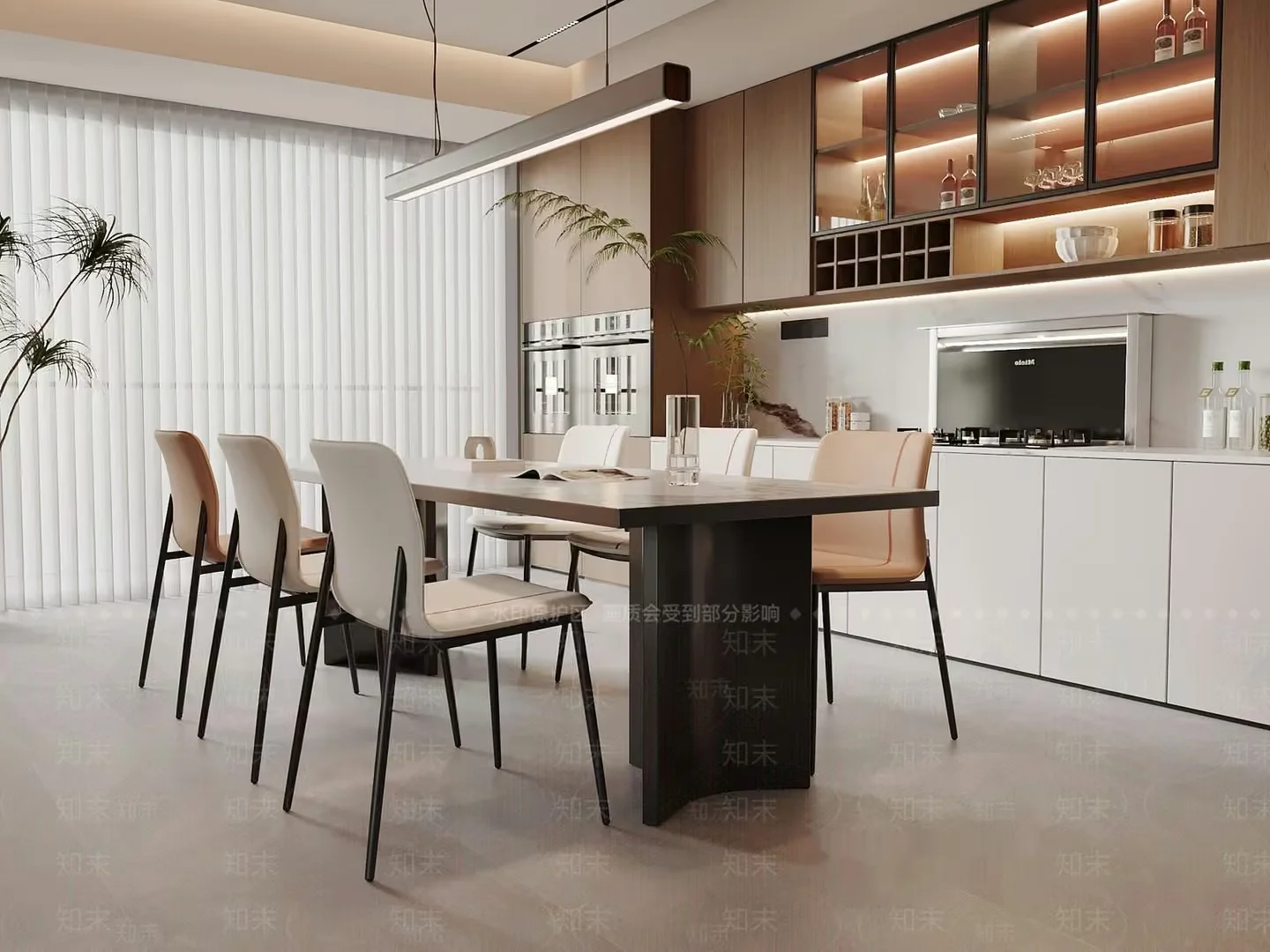 Modern Dining Room 3D Model – 3544 – VRAY Render