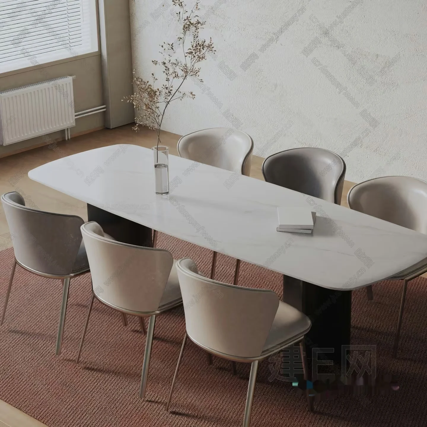 Modern Dining Table 3D Model – 11177 – VRAY Render