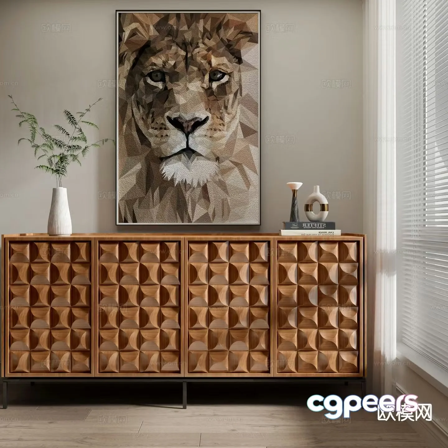 Modern cabinet entrance cabinet 3d model