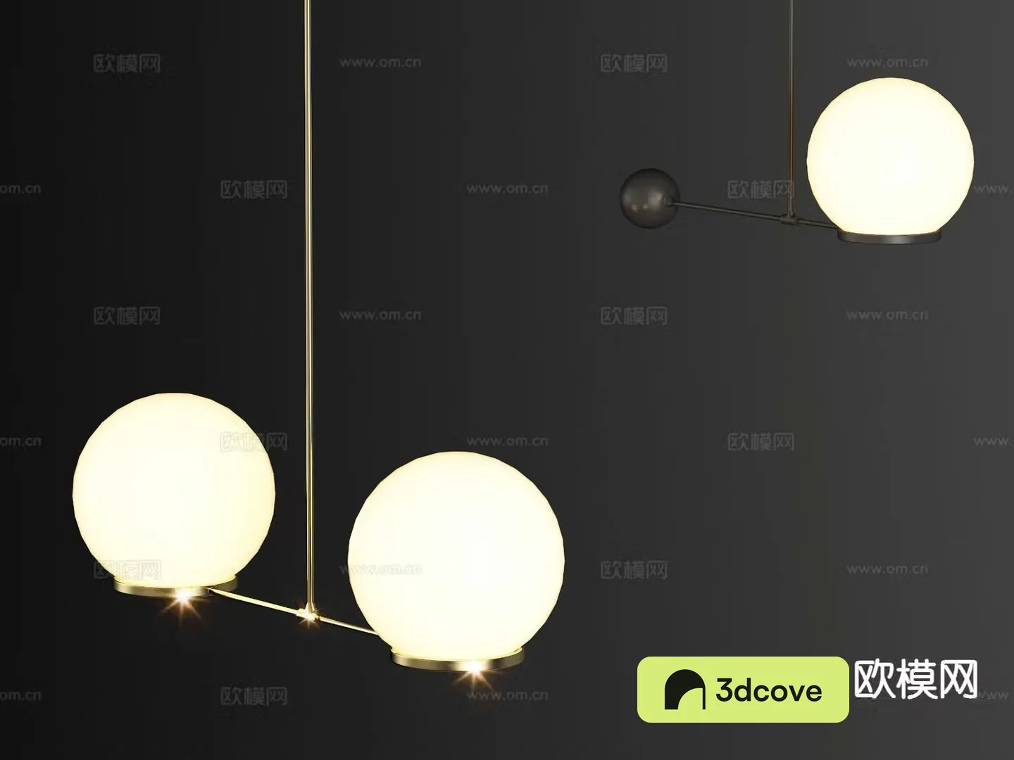 Modern metal chandelier