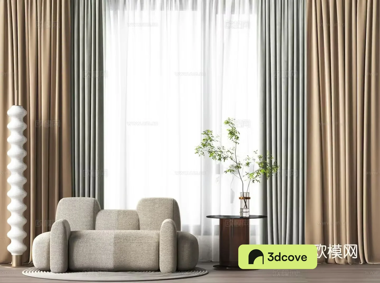 Modern sofa casual sofa modern curtain single sofa combination