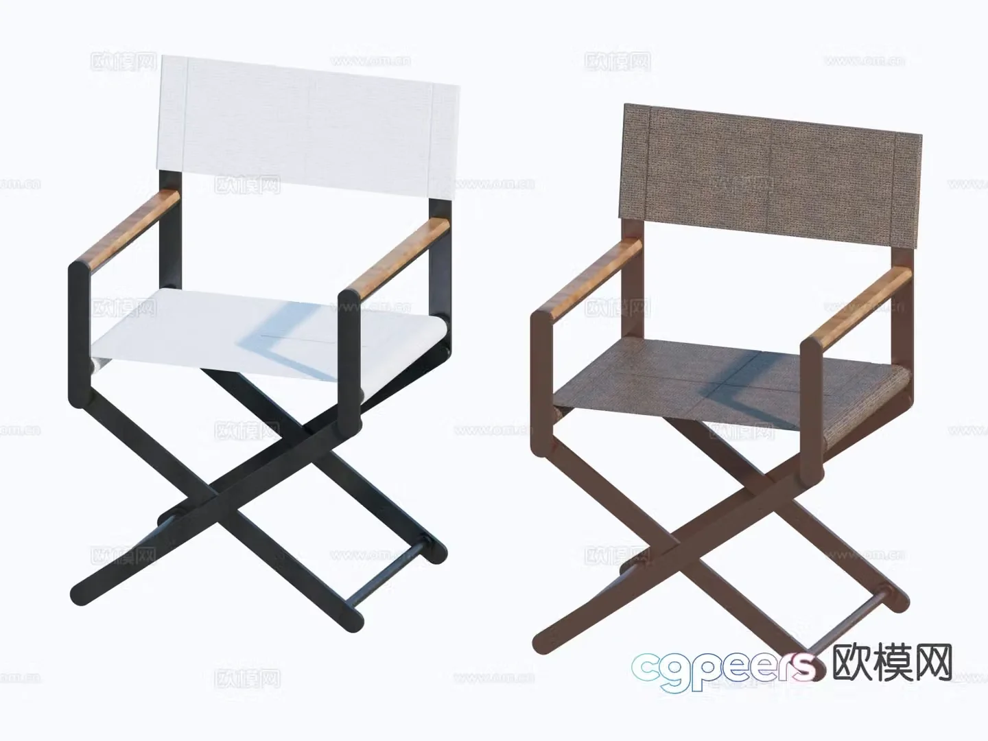 Outdoor chair leisure chair director chair folding chair 3d model