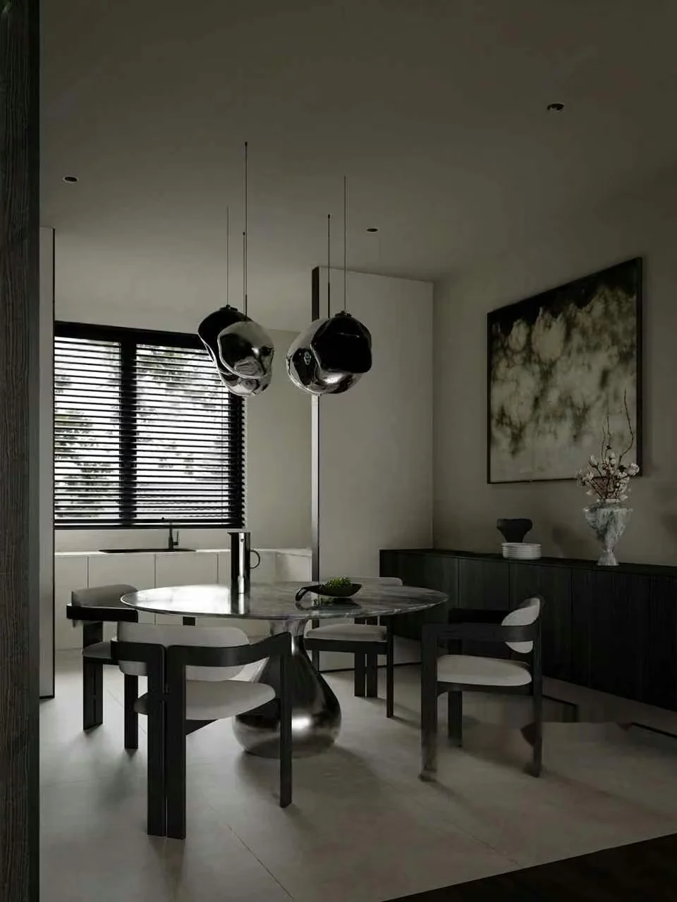 Modern Dining Room 3D Model – 17530 – CORONA Render