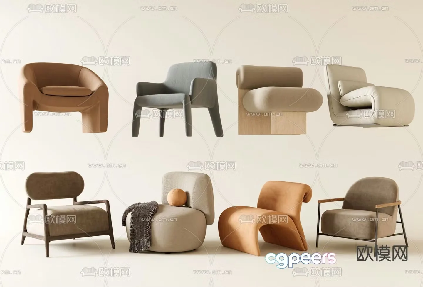 Single sofa sofa chair leisure chair lazy sofa 3d model