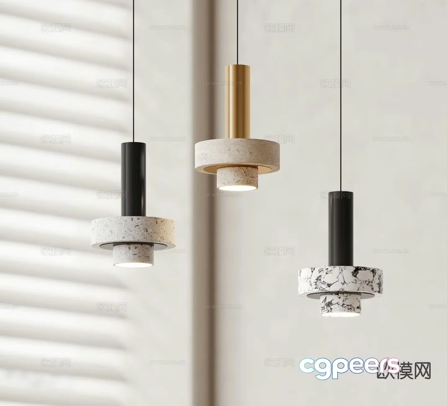 Modern small chandelier 3d model