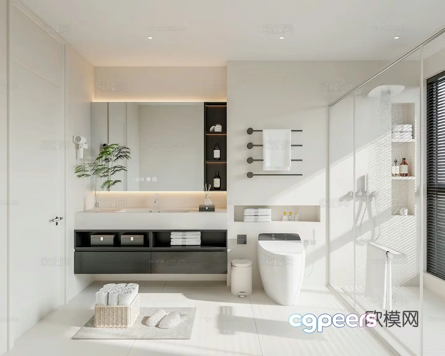 Modern bathroom bathroom 3d model