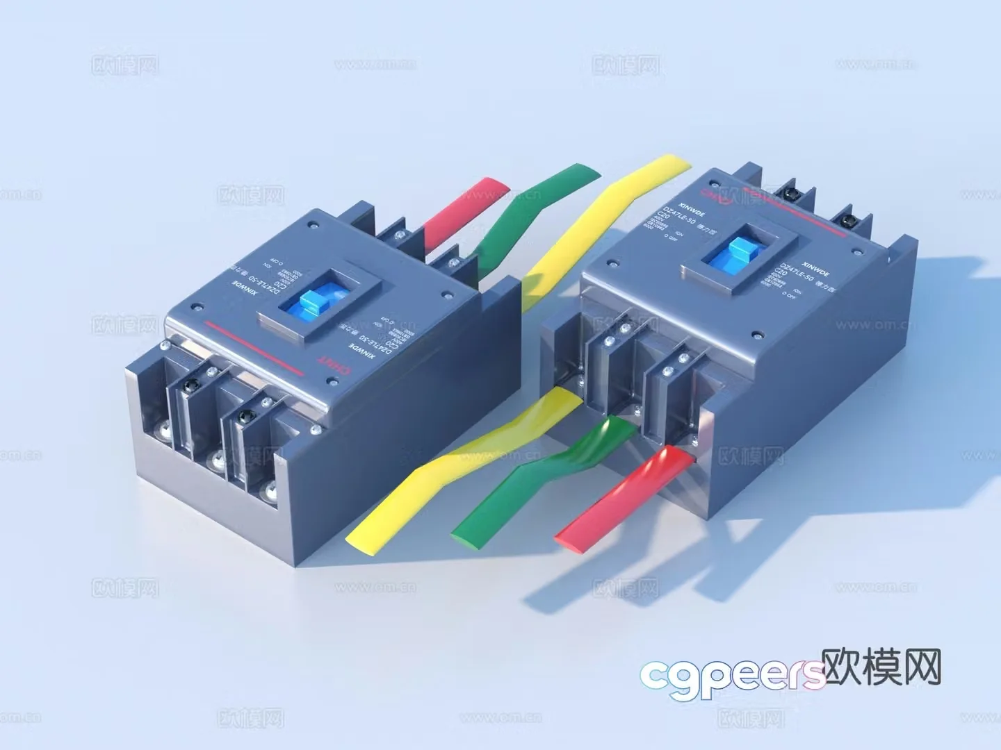 Circuit breaker leakage protection switch air switch 3d model