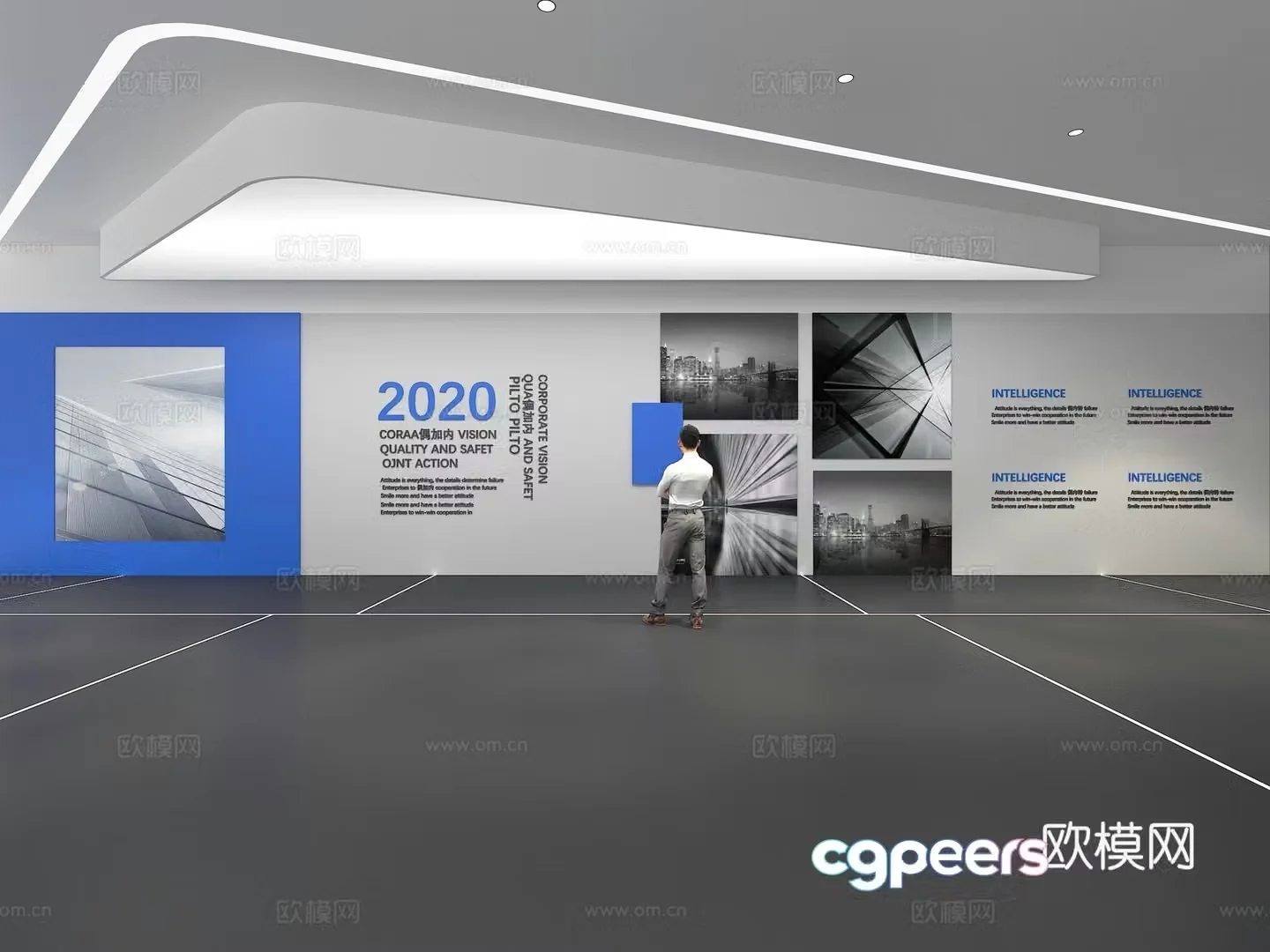 Cultural wall Corporate culture wall Classroom Theme wall Exhibition hall Campus culture Corridor 3D model