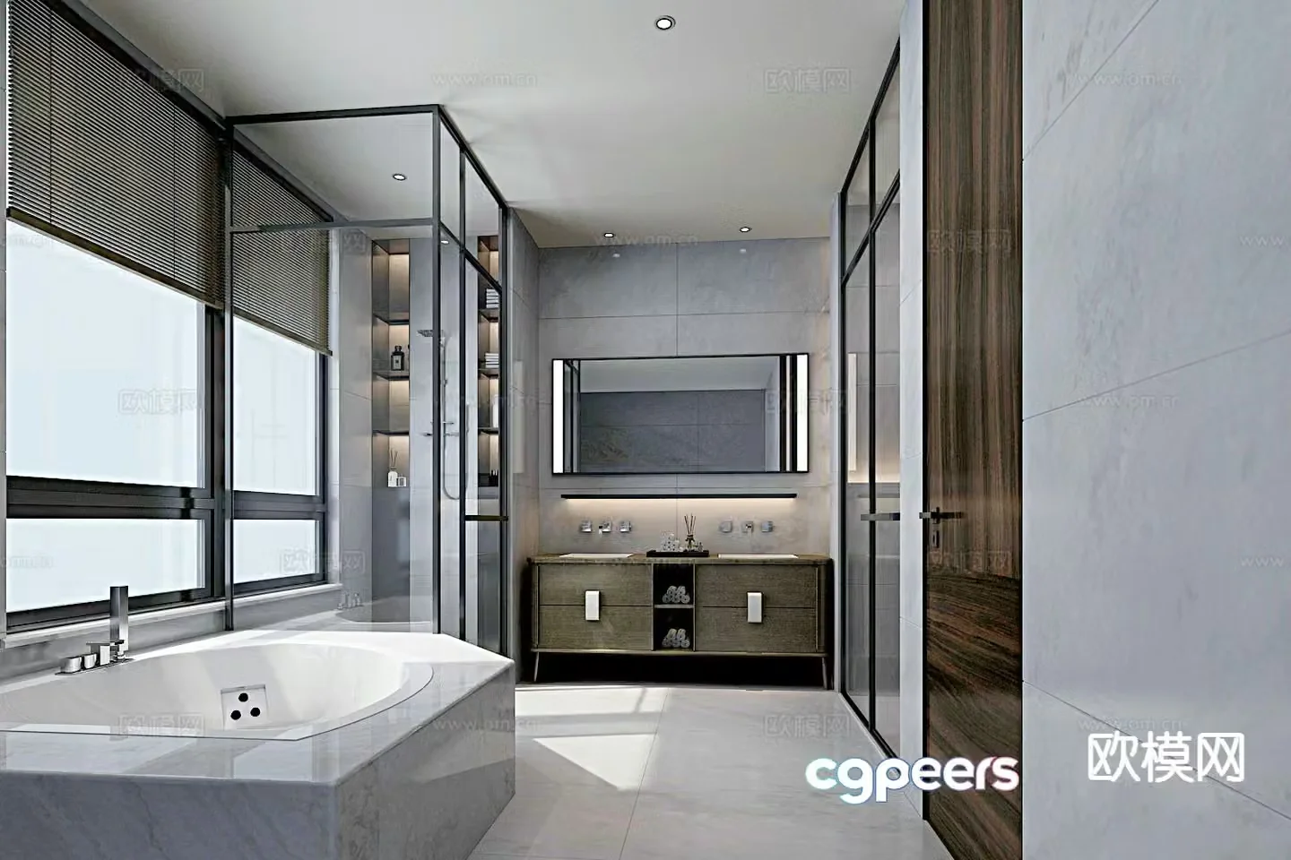 Modern bathroom bathroom 3d model