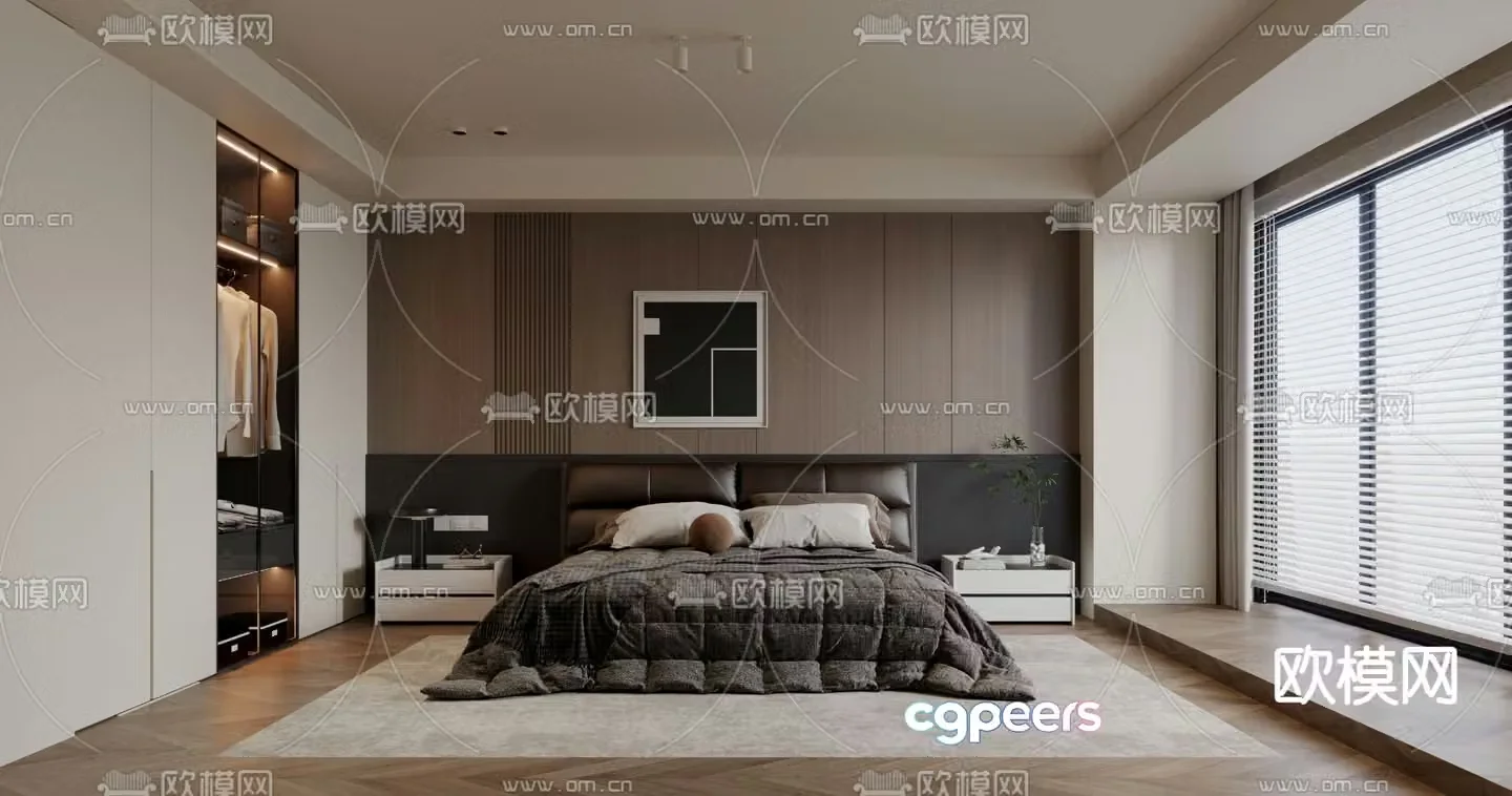 Italian bedroom master bedroom master room 3d model