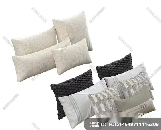 Cozy Throw Pillows 3D Model – 13974 – VRAY Render