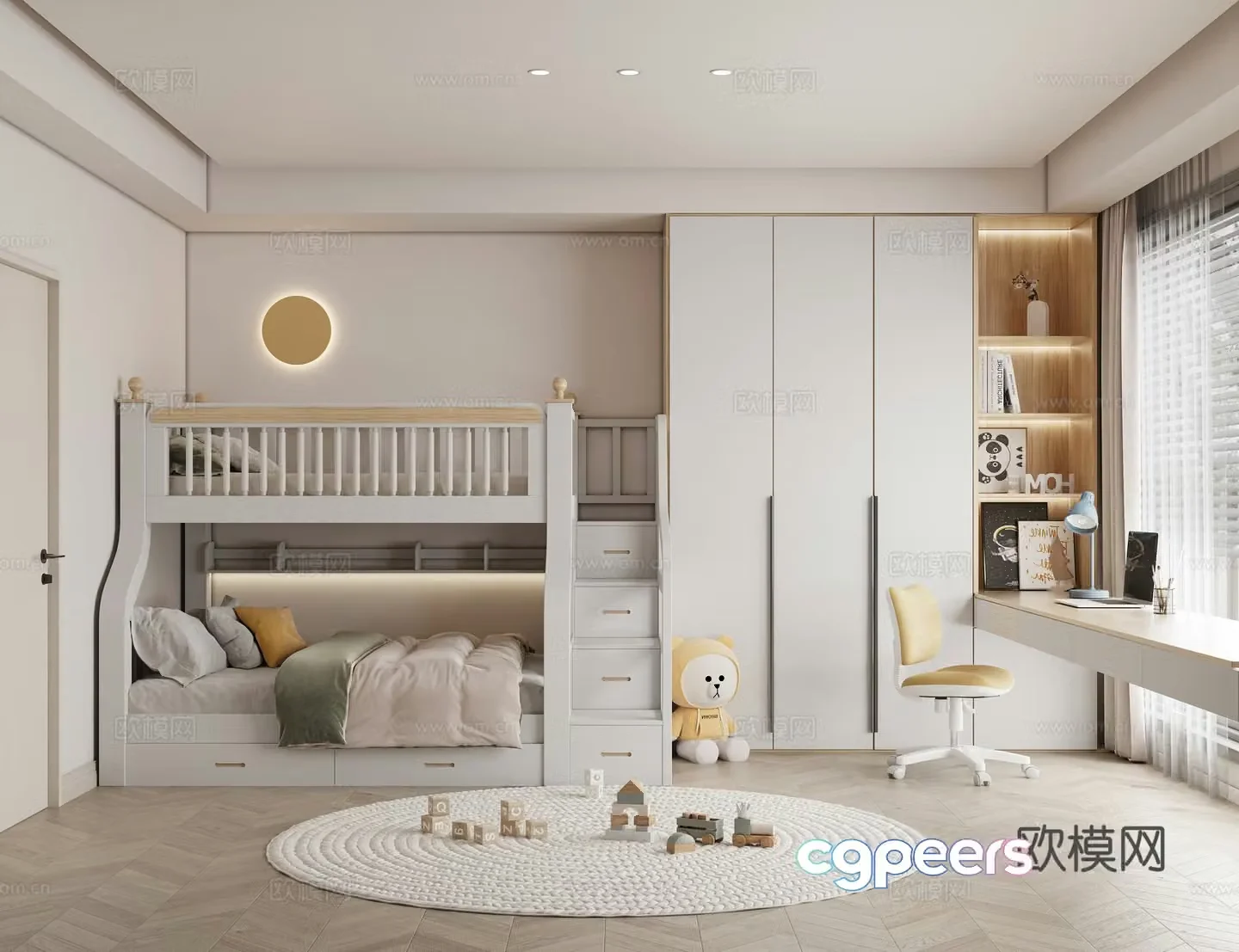 Modern children’s room children’s room 3d model