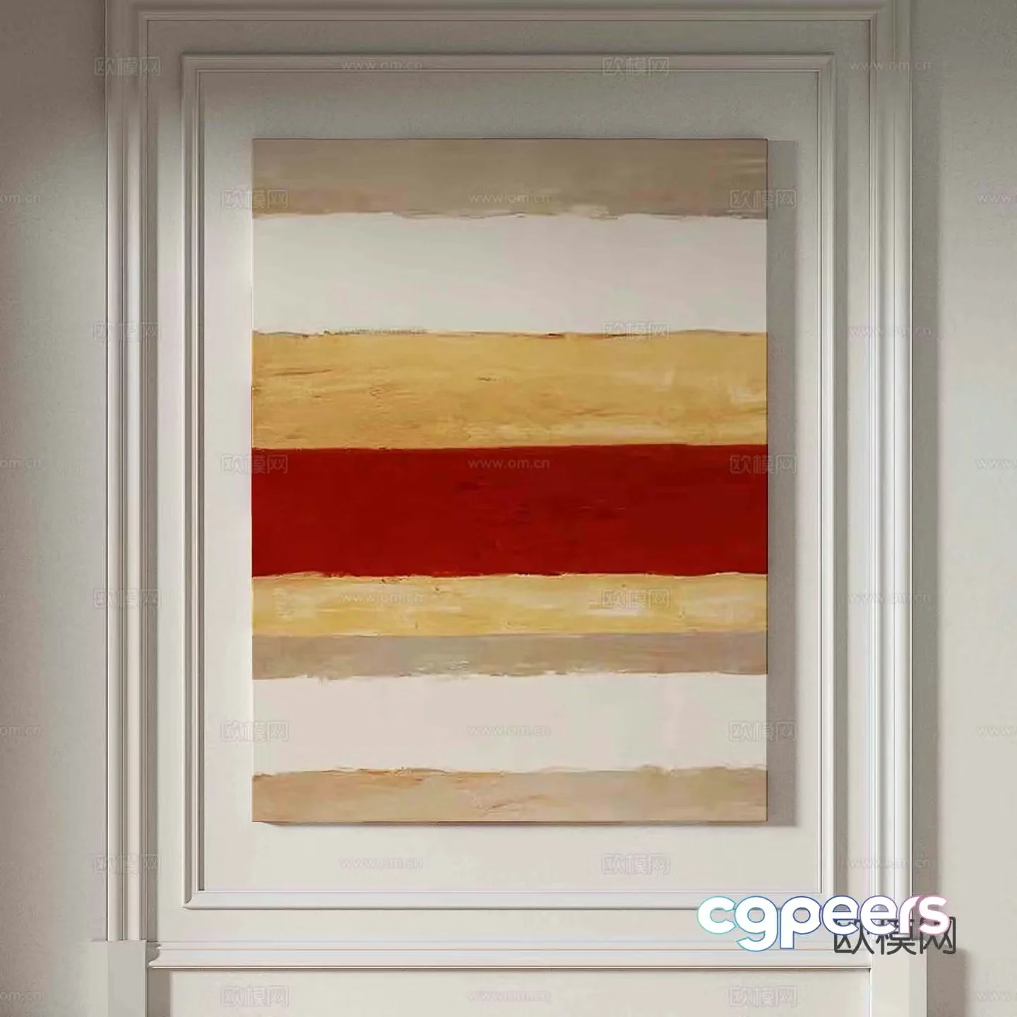 Simple European abstract painting decorative painting 3d model
