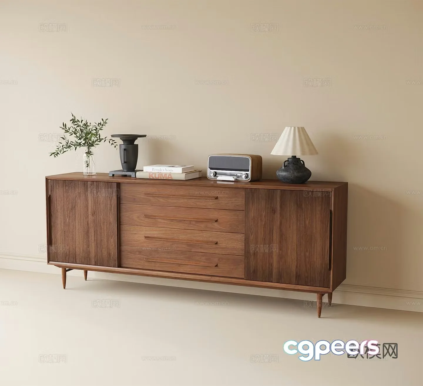 Modern side cabinet Side cabinet Shoe cabinet 3d model