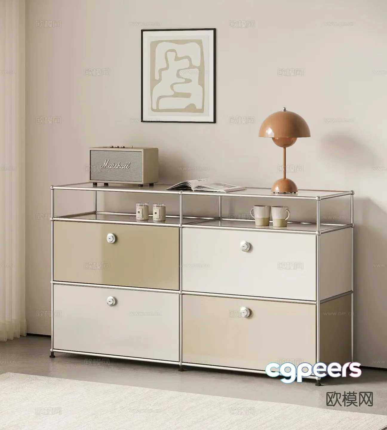 USM side cabinet drawer 3d model