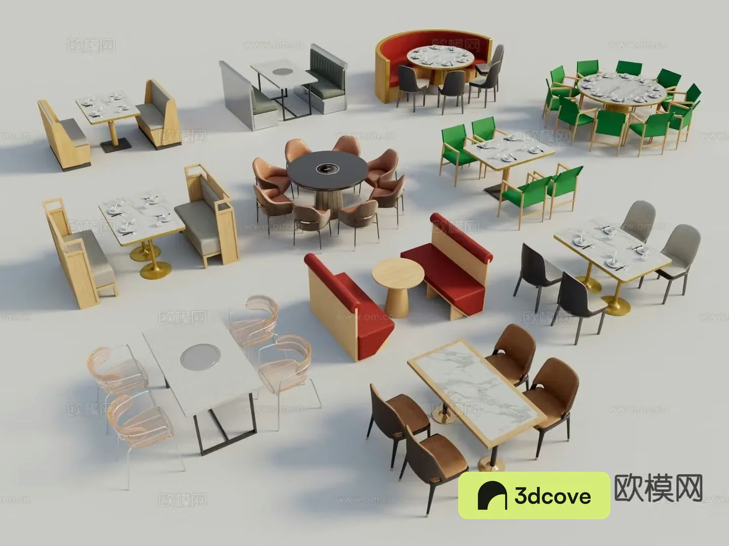 Modern dining table and chairs hot pot table