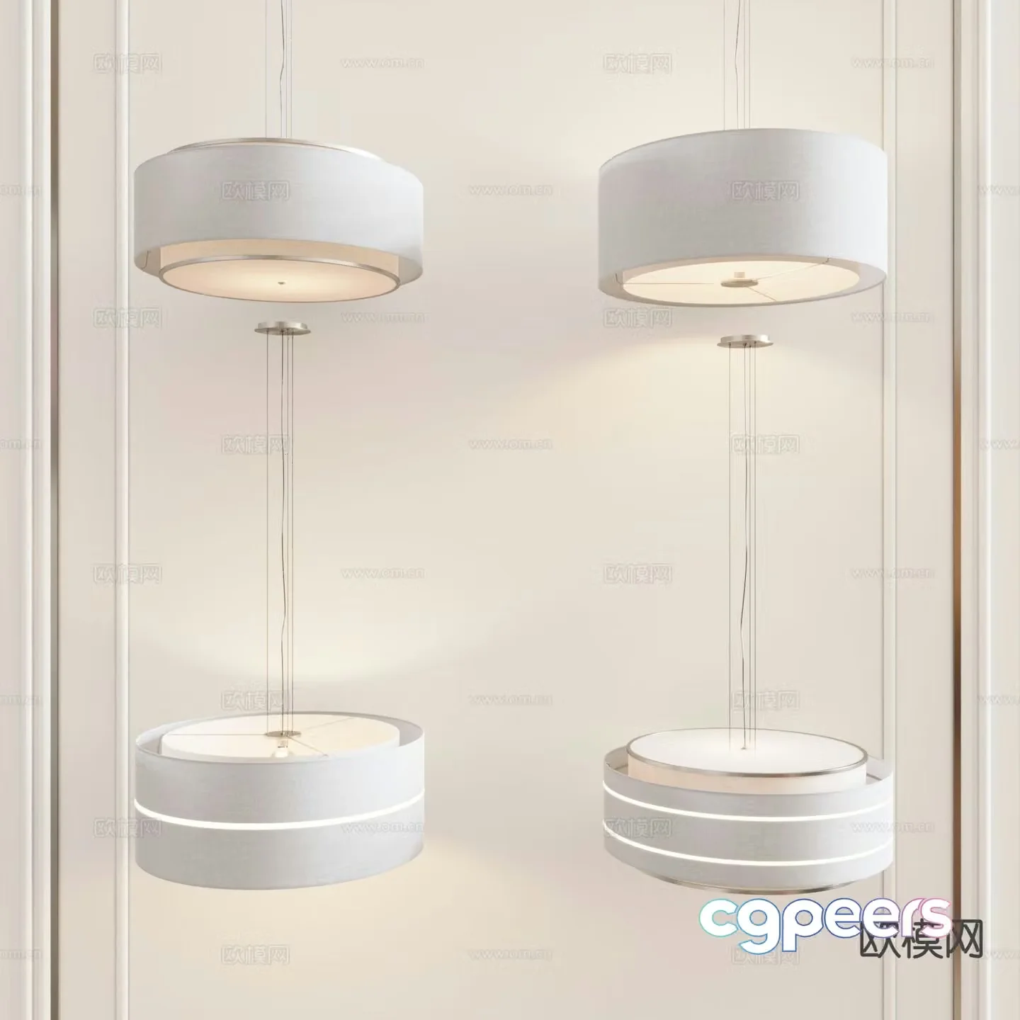 Modern creative chandelier 3d model