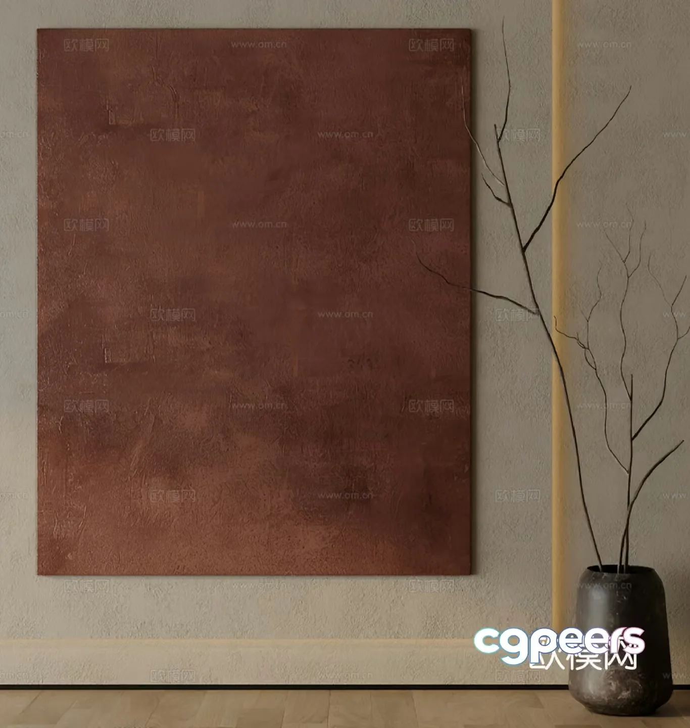 Simple Wasabi Hanging Painting 3D Model